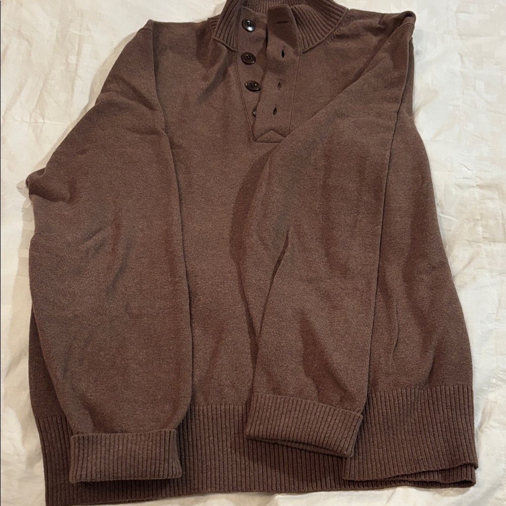 Eddie Bauer Men's Brown Crewneck Sweater